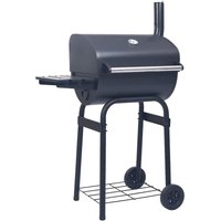 Holzkohlegrill Smoker mit Unterer Ablage Schwarz - Vidaxl Holzkohlegrill Smoker mit Unterer Ablage Schwarz - Vidaxl von VIDAXL