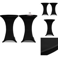 Hussen - 2 x Tischhusse für Stehtisch Stretchhusse Ø60 cm schwarz - Schwarz Hussen - 2 x Tischhusse für Stehtisch Stretchhusse Ø60 cm schwarz - Schwarz von VIDAXL