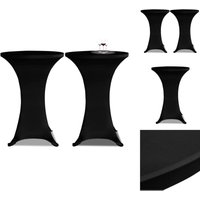 Hussen - 2 x Tischhusse für Stehtisch Stretchhusse Ø70 cm schwarz - Schwarz Hussen - 2 x Tischhusse für Stehtisch Stretchhusse Ø70 cm schwarz - Schwarz von VIDAXL