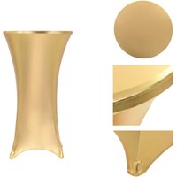Vidaxl - Hussen - Living 2 Stück Stretch-Tischdecken Golden 80 cm - Gold von VIDAXL