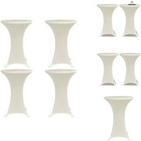 Hussen - Living Stehtischhussen 4 Stk. ø 60 cm Creme Stretch - Creme von VIDAXL