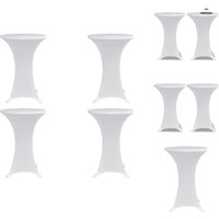 Vidaxl - Hussen - Living Stehtischhussen 4 Stk. ø 60 cm Weiß Stretch - Weiß von VIDAXL