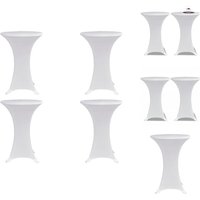 Vidaxl - Hussen - Living Stehtischhussen 4 Stk. ø 80 cm Weiß Stretch - Weiß von VIDAXL