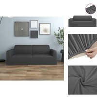 Hussen - Living Stretch Sofahusse 2-Sitzer Anthrazit Polyester-Jersey - Anthrazit von VIDAXL