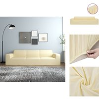 Hussen - Living Stretch Sofahusse 4-Sitzer Creme Polyester-Jersey von VIDAXL