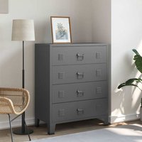 Vidaxl - Industrial Kommode mit Schubladen Anthrazit 78x40x93 cm Metall von VIDAXL