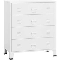 Vidaxl - Industrial Kommode mit Schubladen Weiß 78x40x93 cm Metall von VIDAXL