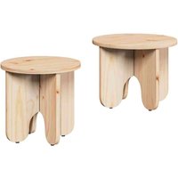 Vidaxl - Couchtisch 2 pcs Natur 39.5 x 39.5 x 30 cm Massivholz Kiefer von VIDAXL