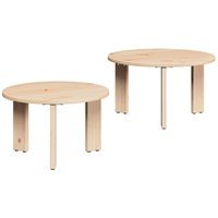 Couchtisch 2 pcs Natur 47,5 x 47,5 x 27 cm Massivholz Kiefer Vidaxl von VIDAXL