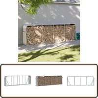 Kaminholzunterstand Silbern 300x45x100 cm Verzinkter Stahl - Kaminholzhalter - Kaminholzregal - Brennholzregal - Brennholzlager - Holzaufbewahrung Kaminholzunterstand Silbern 300x45x100 cm Verzinkter Stahl - Kaminholzhalter - Kaminholzregal - Brennholzregal - Brennholzlager - Holzaufbewahrung von VIDAXL