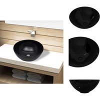 Vidaxl - Keramik Waschbecken rund schwarz - Keramik Waschbecken - Rundes Waschbecken - Schwarzes Waschbecken - Waschbecken Über Dem Unterschrank Vidaxl - Keramik Waschbecken rund schwarz - Keramik Waschbecken - Rundes Waschbecken - Schwarzes Waschbecken - Waschbecken Über Dem Unterschrank von VIDAXL