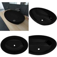 Vidaxl - Keramik Waschtisch Waschbecken Oval schwarz 40 x 33 cm - Schwarzes Waschbecken - Ovale Waschbecken - Keramikwaschbecken Vidaxl - Keramik Waschtisch Waschbecken Oval schwarz 40 x 33 cm - Schwarzes Waschbecken - Ovale Waschbecken - Keramikwaschbecken von VIDAXL