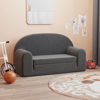 vidaXL Kinder-Schlafsofa 2-Sitzer Anthrazit Weicher Plüsch vidaXL Kinder-Schlafsofa 2-Sitzer Anthrazit Weicher Plüsch von VIDAXL