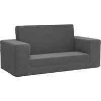 Kinder-Schlafsofa 2-Sitzer Anthrazit Weicher Plüsch vidaXL Kinder-Schlafsofa 2-Sitzer Anthrazit Weicher Plüsch vidaXL von VIDAXL
