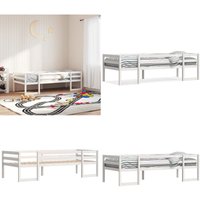 Vidaxl - Kinderbett Weiß 80x200 cm Massivholz Kiefer - Holzbett - Kinderbett - Jugendbett - Weißes Kinderbett - Kiefernholzbette - Home & Living von VIDAXL