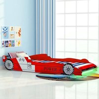 vidaXL Kinderbett mit LED im Rennwagen-Design 90 x 200 cm Rot vidaXL Kinderbett mit LED im Rennwagen-Design 90 x 200 cm Rot von VIDAXL