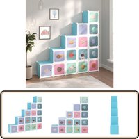 Vidaxl - Kinderschrank Modular mit 15 Würfeln Blau pp - Kindermöbel - Spielzimmer Organisation - Regalsysteme - Stauraumlösung - Kindersicher Vidaxl - Kinderschrank Modular mit 15 Würfeln Blau pp - Kindermöbel - Spielzimmer Organisation - Regalsysteme - Stauraumlösung - Kindersicher von VIDAXL