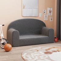Kindersofa 2-Sitzer Anthrazit Weich Plüsch Vidaxl 734183 von VIDAXL