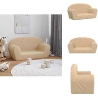 Kindersofa 2-Sitzer Creme Weicher Plüsch - Kindersofa - Kindersofas - Kindercouch - Kinderzimmer Sofa Kindersofa 2-Sitzer Creme Weicher Plüsch - Kindersofa - Kindersofas - Kindercouch - Kinderzimmer Sofa von VIDAXL