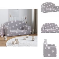 Kindersofa 2-Sitzer Hellgrau mit Sternen Weich Plüsch - Kinder Couch - Kuschel Sofa - Spielsofa - Kinderzimmersofa - Grau Sofa Kindersofa 2-Sitzer Hellgrau mit Sternen Weich Plüsch - Kinder Couch - Kuschel Sofa - Spielsofa - Kinderzimmersofa - Grau Sofa von VIDAXL