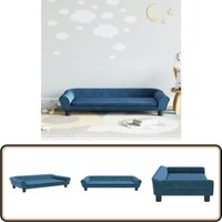 Kindersofa Blau 100x50x26 cm Samt - Kinder Sofa - Minisofa - Kuschel Sofa - Kinderzimmer Deko - Sitzsack Für Kinder von VIDAXL