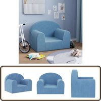 Kindersofa Blau Weich Plüsch - Kindercouch - Kuschelcouch - Spielsofa - Kinderzimmersofa - Blau Sofa von VIDAXL