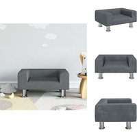 Kindersofa Dunkelgrau 50x40x26,5 cm Samt - Kinder Sofa - Minisofa - Kuschel Sofa - Kinderzimmer Dekoration - Sitzsack Für Kinder von VIDAXL