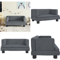Kindersofa Dunkelgrau 60x40x30 cm Samt - Kinder Sofa - Minisofa - Kuschel Sofa - Kinderzimmer Dekoration - Sitzsack Für Kinder - Home & Living von VIDAXL