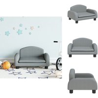 Kindersofa Hellgrau 50x40x30 cm Stoff - Kinder Sofa - Minisoofa - Kleinkinder Möbel - Sitzsack Kinder - Kindersitzplatz Kindersofa Hellgrau 50x40x30 cm Stoff - Kinder Sofa - Minisoofa - Kleinkinder Möbel - Sitzsack Kinder - Kindersitzplatz von VIDAXL