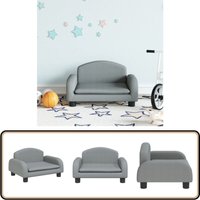 Kindersofa Hellgrau 50x40x30 cm Stoff - Kinder Sofa - Minisoofa - Kleinkinder Möbel - Sitzsack Kinder - Kindersitzplatz Kindersofa Hellgrau 50x40x30 cm Stoff - Kinder Sofa - Minisoofa - Kleinkinder Möbel - Sitzsack Kinder - Kindersitzplatz von VIDAXL