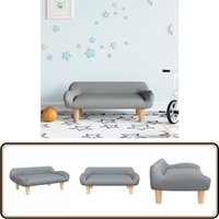 Kindersofa Hellgrau 70x40x24 cm Stoff - Kinder Sofa - Minisoofa - Spielzimmer Möbel - Sitzgelegenheit Für Kinder - Kinderstuhl von VIDAXL