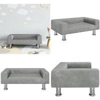 Kindersofa Hellgrau 70x45x26,5 cm Samt - Kinder Sofa - Minisofa - Kuschel Sofa - Kinderzimmer Dekoration - Sitzsack Für Kinder - Home & Living von VIDAXL