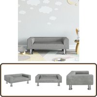 Kindersofa Hellgrau 70x45x26,5 cm Samt - Kinder Sofa - Minisofa - Kuschel Sofa - Kinderzimmer Dekoration - Sitzsack Für Kinder von VIDAXL