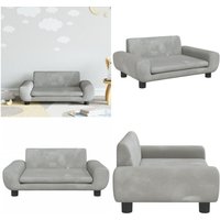Kindersofa Hellgrau 70x45x33 cm Samt - Kinder Sofa - Samtkinderwagen - Minisoofa - Kinderlounge - Sitzsack Kinder - Home & Living Kindersofa Hellgrau 70x45x33 cm Samt - Kinder Sofa - Samtkinderwagen - Minisoofa - Kinderlounge - Sitzsack Kinder - Home & Living von VIDAXL