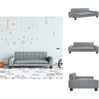 Kindersofa Hellgrau 90x53x30 cm Stoff - Kinder Sofa - Minisoofa - Sitzsack Für Kinder - Spielzeugsofa - Kindermöbeln Kindersofa Hellgrau 90x53x30 cm Stoff - Kinder Sofa - Minisoofa - Sitzsack Für Kinder - Spielzeugsofa - Kindermöbeln von VIDAXL