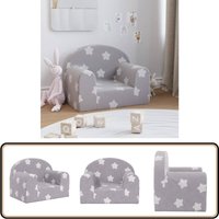 Kindersofa Hellgrau mit Sternen Weich Plüsch - Kindercouch - Kuschelcouch - Kinderzimmersofa - Sitzsack Kinder - Spielplatz Möbel Kindersofa Hellgrau mit Sternen Weich Plüsch - Kindercouch - Kuschelcouch - Kinderzimmersofa - Sitzsack Kinder - Spielplatz Möbel von VIDAXL