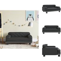 Vidaxl - Kindersofa Schwarz 70x45x30 cm Kunstleder - Kinder Sofa - Minisoofa - Spielzimmer Möbel - Sitzgelegenheit Kinder - Kinder Sofa Schwarz Vidaxl - Kindersofa Schwarz 70x45x30 cm Kunstleder - Kinder Sofa - Minisoofa - Spielzimmer Möbel - Sitzgelegenheit Kinder - Kinder Sofa Schwarz von VIDAXL