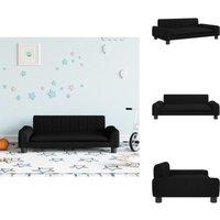 Kindersofa Schwarz 90x53x30 cm Stoff - Kinder Sofa - Minisoofa - Spielzimmer Möbel - Sitzgelegenheit - Kinderstuhl von VIDAXL
