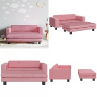 Kindersofa mit Hocker Rosa 100x50x30 cm Samt - Kinder Sofa - Samtsofa - Kinderschreibtisch - Spielplatz Möbel - Rosa Sofa - Home & Living Kindersofa mit Hocker Rosa 100x50x30 cm Samt - Kinder Sofa - Samtsofa - Kinderschreibtisch - Spielplatz Möbel - Rosa Sofa - Home & Living von VIDAXL