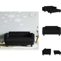 Kindersofa mit Hocker Schwarz 100x50x30 cm Samt - Kinder Sofa - Samtsofa - Sitzsack Kinder - Kindersitzplatz - Spielzeugsofa Kindersofa mit Hocker Schwarz 100x50x30 cm Samt - Kinder Sofa - Samtsofa - Sitzsack Kinder - Kindersitzplatz - Spielzeugsofa von VIDAXL