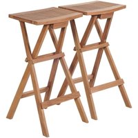Klappbare Barhocker 2 Stk. Massivholz Teak - Vidaxl von VIDAXL