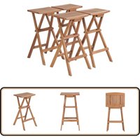 Klappbare Barhocker 4 Stk. Massivholz Teak - Teakholzmöbel - Gartenstühle - Outdoor Furniture - Balkonmöbeln - Klappbarer Stuhl Klappbare Barhocker 4 Stk. Massivholz Teak - Teakholzmöbel - Gartenstühle - Outdoor Furniture - Balkonmöbeln - Klappbarer Stuhl von VIDAXL
