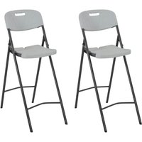 Klappbare Barstühle 2 Stk. hdpe und Stahl Weiß - Vidaxl von VIDAXL