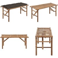 Klappbare Gartenbank mit Auflage 118 cm Bambus - Bambus Gartenbank - Klappbank - Outdoor Möbel - Gartenmöbel - Terrasse - Home & Living von VIDAXL