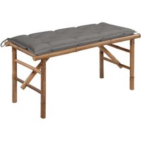 Klappbare Gartenbank mit Auflage 118 cm Bambus - Vidaxl von VIDAXL