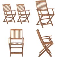 Klappbare Gartenstühle 2 Stk. Massivholz Akazie - Klappstuhl - Gartenstuhl - Holzstuhl - Akazienholz - Outdoor Möbel - Home & Living von VIDAXL