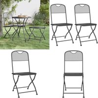 Klappbare Gartenstühle 2 Stk. Streckgitter Anthrazit - Gartensessel - Klappstuhl - Gartenmöbel - Outdoor Möbel - Balkonmöbel - Home & Living von VIDAXL
