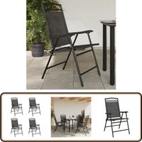 Klappbare Gartenstühle 4 Stk. Graumeliert Stahl und Textilene - Gartensessel - Klappstuhl - Gartenmöbel - Outdoormöbel - Esszimmergarnitur Klappbare Gartenstühle 4 Stk. Graumeliert Stahl und Textilene - Gartensessel - Klappstuhl - Gartenmöbel - Outdoormöbel - Esszimmergarnitur von VIDAXL