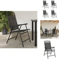 Klappbare Gartenstühle 4 Stk. Graumeliert Stahl und Textilene - Gartensessel - Klappstuhl - Gartenmöbel - Outdoormöbel - Esszimmergarnitur Klappbare Gartenstühle 4 Stk. Graumeliert Stahl und Textilene - Gartensessel - Klappstuhl - Gartenmöbel - Outdoormöbel - Esszimmergarnitur von VIDAXL