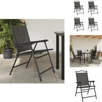 Vidaxl - Klappbare Gartenstühle 4 Stk. Graumeliert Stahl und Textilene - Gartenstuhl - Esszimmerstuhl - Outdoor Stuhl - Balkonstuhl - Terrassenstuhl Vidaxl - Klappbare Gartenstühle 4 Stk. Graumeliert Stahl und Textilene - Gartenstuhl - Esszimmerstuhl - Outdoor Stuhl - Balkonstuhl - Terrassenstuhl von VIDAXL